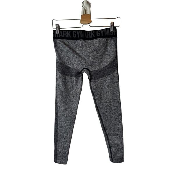 Gymshark Women's Medium Flex Low Rise Leggings in Black Marl/Charcoal Gray - Picture 5 of 6